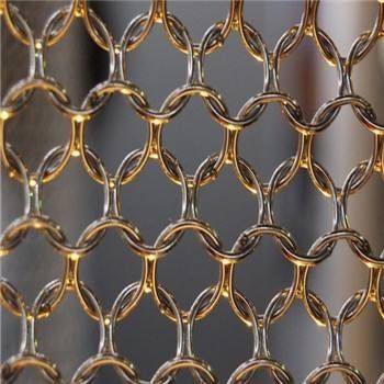Goldenes Architekturmetall Mesh Chain Link Curtain der Farbe1.2mm