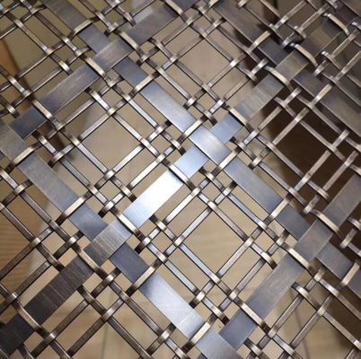 Architektonisches Flachdrahtnetz Krümmtes Gewebtes Drahtnetz Messing Bronze Edelstahl Gewebtes Metall Dekorationsnetz