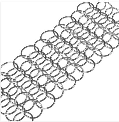 Decorative 304 316 SS Copper Aluminum Chain Mail Metal Ring Mesh Curtain for Room Divider Screen Home Interior Decoration