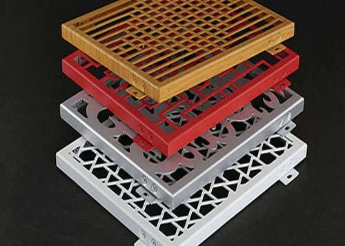 Aluminium Lochblech für dekorative Decken Schwarz Grün Gold
