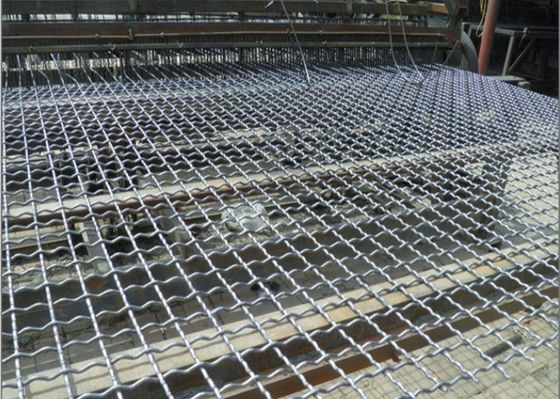 Edelstahl 304 Schlosscrimped Woven Wire Mesh für Bergbauschirme