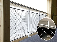 SS316 SS304 Edelstahlkabeldraht-Ferrule-Netz Flexible Diamant-Edelstahl-Seilnetz für Zoo-Netz