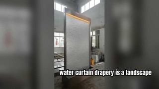 Restaurant Hotel Dekoration Led Licht Stahldrahtgeflecht Wasserfall Wand Wasserspiel Vorhang