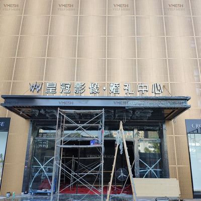 Pulverbeschichtetes Perforationsblech aus Aluminium und Edelstahl für architektonische Fassaden