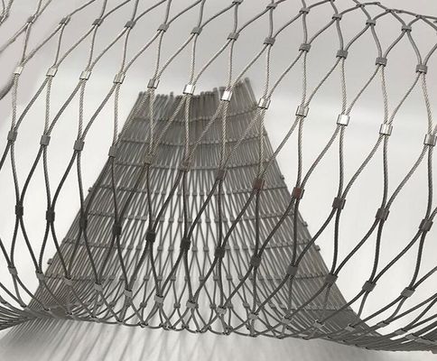 304 Edelstahl-Seilnetz Flexibles Sicherheitsnetz Dekoratives Drahtseilnetz mit kundenspezifischer Größe für Geländer und Zoo-Gehege
