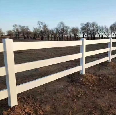 Einfach zu montieren 2 Schienen 3 Schienen 4 Schienen Weiß Kunststoff Pferde Ranch Zaun