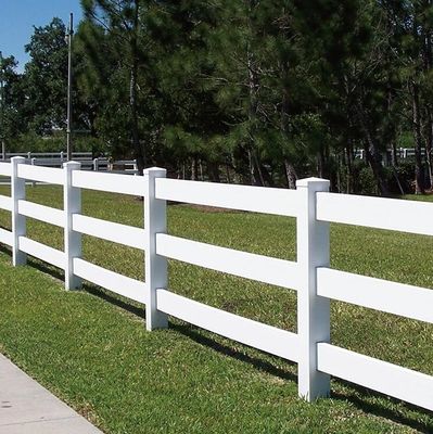 1.2m Höhe Weiß 3 Schienen Schwerlast Vinyl Zaun Pferd PVC Farm Zaun