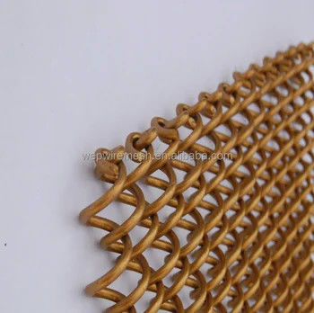 Farbenfrohe Dekorations-Metall-Coil-Drapery-Kette-Link-Gittervorhang