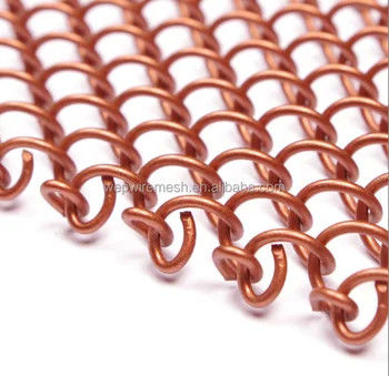 Farbenfrohe Dekorations-Metall-Coil-Drapery-Kette-Link-Gittervorhang