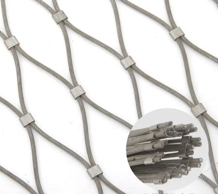SS304 7*7 Flexible Kabel-Drahtnetze für Zoozaun