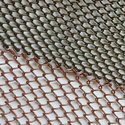Goldfarbe Anti-Rost Aluminium Dekorationsnetz Metall Spulen Draperie
