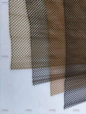 Sicherheits-1,2-mm-Goldfarben-Kettenglied-Metallvorhang-Design für Kamingitter
