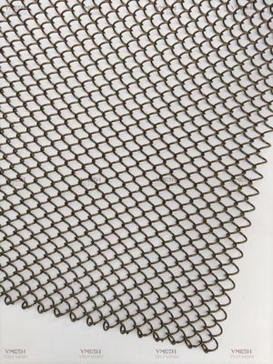 Architektonisches Krümmtes Gewebtes Drahtnetz Dekoratives Metallkettennetz Vorhang Alloy Mesh Coil Drapery
