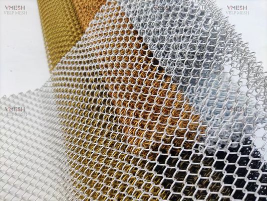 Dekorative Aluminium-Glas-Gitter-Spule-Dreperie Hotel-Metall-Dreperie-Kette-Mail-Gitter-Gürtel