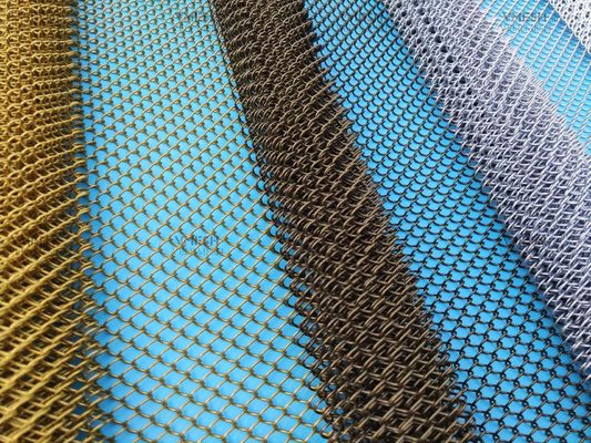 Farbenfrohe gewebte Architekturmasche Metallmasche Kettenverbindung Vorhang