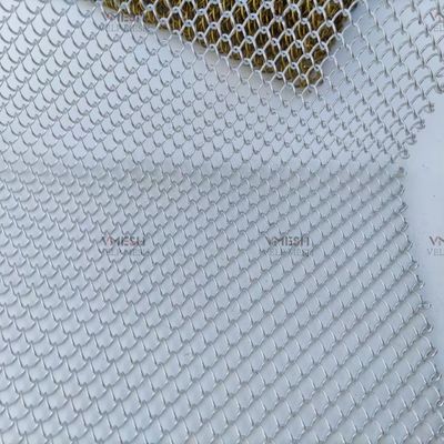 Graue Farbe Aluminium Dekorationskette Link Mesh Vorhang für Trennwand