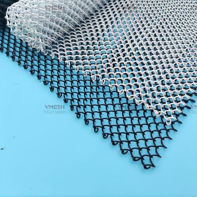 Graue Farbe Aluminium Dekorationskette Link Mesh Vorhang für Trennwand