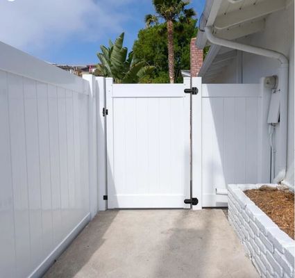 6 Fuß Outdoor Garten Weiß Billig PVC Vinyl Privatsphäre Zaun Panel