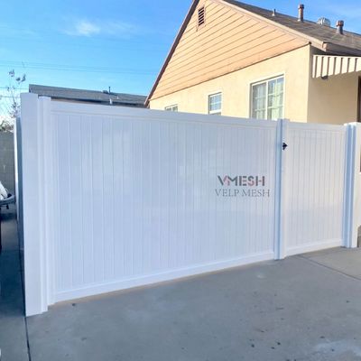 Garten Outdoor Weiß PVC Kunststoff Vinyl Privatsphäre Zaun
