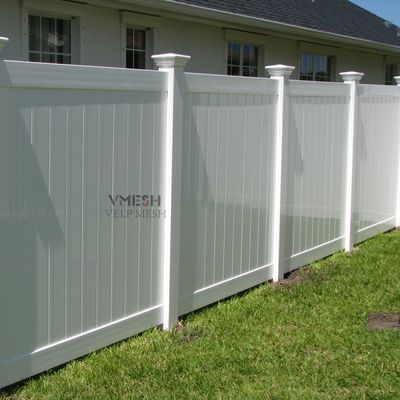 Einfach zu montieren Anti-Ultraviolett Weiß PVC-Privatsphäre Zaun Vinyl Hauszaun