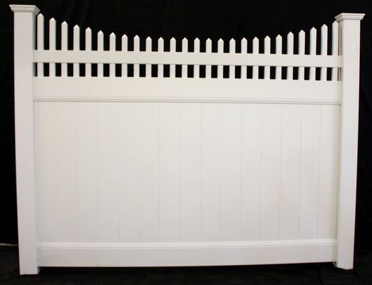 Außen PVC Kunststoff-Privacy-Stil Vinyl Zaun mit Spitzen-Pickett