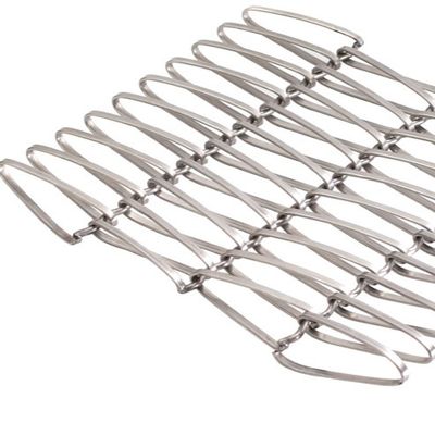 Dekoratives Flachspirale aus Edelstahl Gewebtes Drahtnetz für Vorhangwand