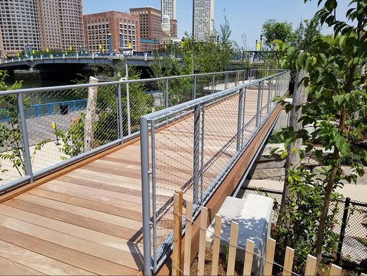 Leichtgewichtiges Rostsicherheitszaun aus Edelstahl-Drahtseilnetz mit Diamantlochform