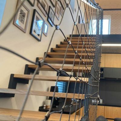 Leichtgewichtiges Rostsicherheitszaun aus Edelstahl-Drahtseilnetz mit Diamantlochform