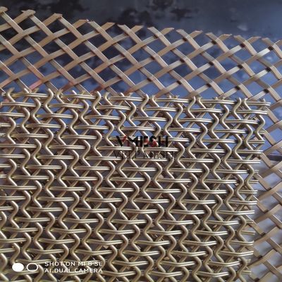 Custom Antike Messing Finish 1,5 mm Edelstahl gekrempelt Netz für Luxus-Innenräume