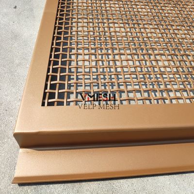 Custom Antike Messing Finish 1,5 mm Edelstahl gekrempelt Netz für Luxus-Innenräume