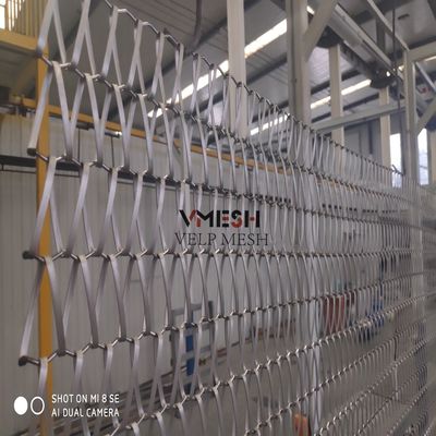 PVDF Edelstahl Dekoratives Crimp-Gewebe für Innenarchitektur