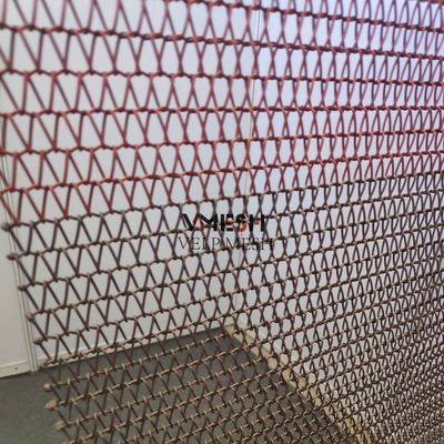 Architektonisches Förderband aus Edelstahl 316 Gewebtes Metall-Spiral-Dekorationsnetz