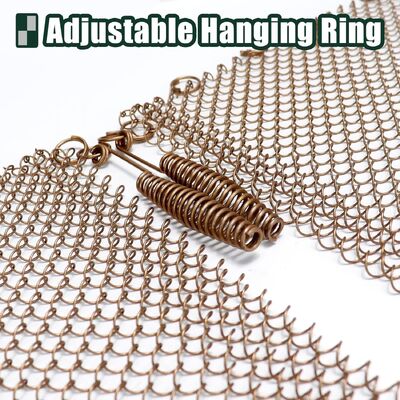 Kundengebundene Größe 6*6mm Kettenglied-Metallvorhang im Paar-Entwurfs-Kamin-Sieb-Maschen