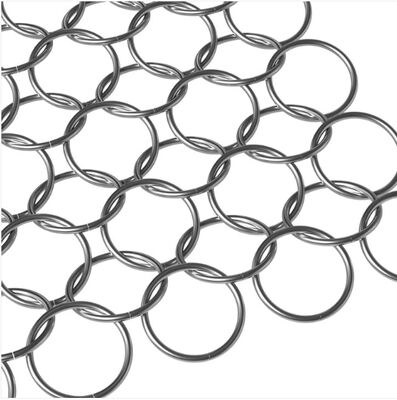 Gold- und Silber-Edelstahl-Dekorationsring, Mesh-Vorhangkette, Vorhangstoff