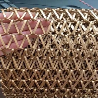 Flachdraht-Edelstahl-Architektur-Spiralgewebe-Förderbandmasche für den Bau