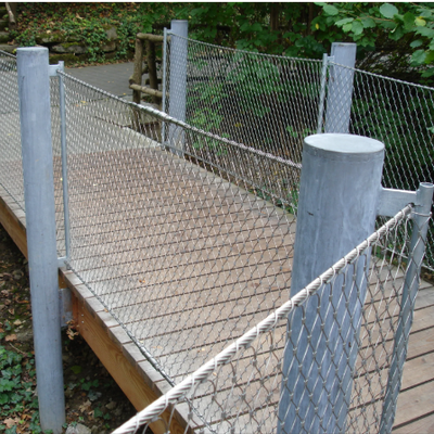Stainless Steel Heavy Duty Cable Net Square Mesh Aperture Rope Mesh For Garden Fence