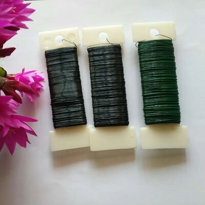 22 Gauge Iron Soft Craft Florist Wire Green Color For Flower Arrangement