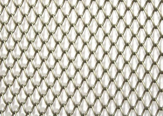 Dekorative Aluminium-Metallgitter Vorhang Kette Vorhänge Stoff Kaminofen Drahtgitter Metallgitter Spirale Gitter Deckenvorhang