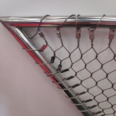 Edelstahl Seilnetz 2mm Raute Loch Ferrule für Zoo Zaun