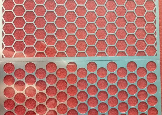Pulverbeschichtung Schwarzes Aluminium Hexagonal rundes Loch Lautsprechergitter Stanzmetallnetz