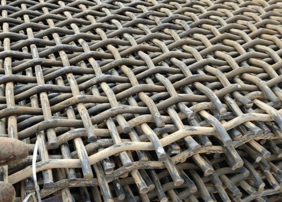 Edelstahl 304 Schlosscrimped Woven Wire Mesh für Bergbauschirme