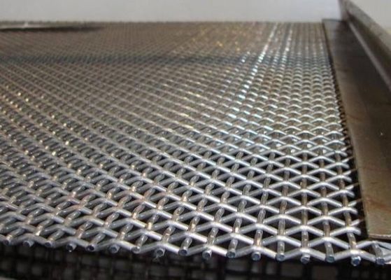 Edelstahl 304 Schlosscrimped Woven Wire Mesh für Bergbauschirme