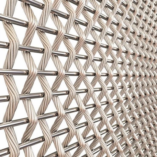 Edelstahlnetz Architektonisches Gewebe-Drahtnetz für Fassadenverkleidung