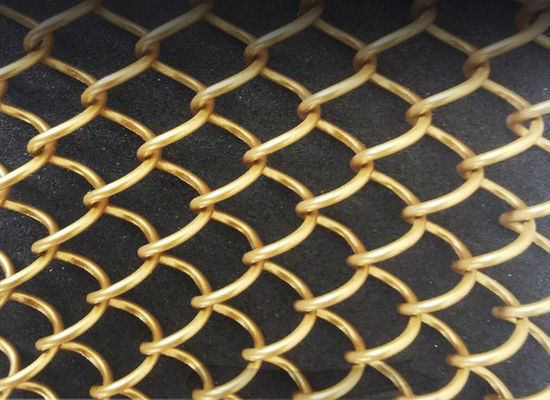 1.5mm Kettenglied-Fliegengitter-dekorativer Aluminiumdraht Mesh Metal Fabric Drapery