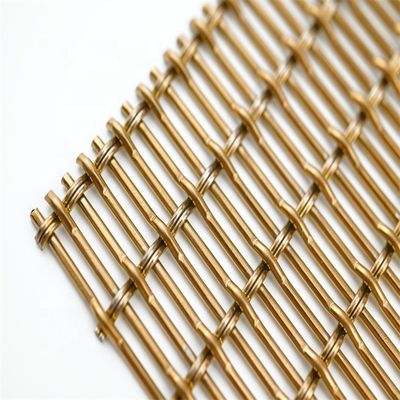 1mm Architektur- Metall-Mesh Woven Type Crimped Decorative-Schirm-Platte