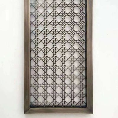 Polierter quetschverbundener Draht-Messinggrill Diamond Metal Wire Mesh Waterproof