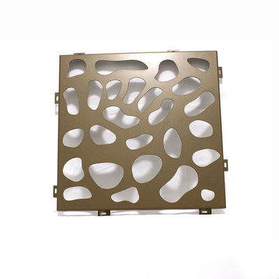 Architektonisches dekoratives INNENPVDF durchlöcherte Metallfassaden 1500x2500mm