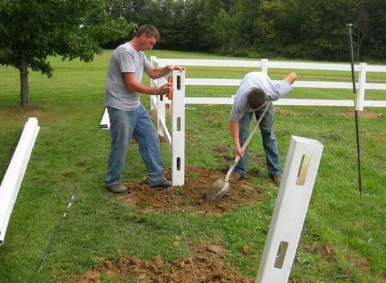 Vinylzaun Schwerlastweiß Farbe 3 Schiene 4 Schiene Pferde PVC Farmzaun