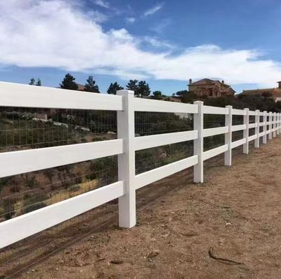 3 Schienen Schwerlast Vinyl Zaun, Pvc Pferd Farm Zaun 1,2m Höhe