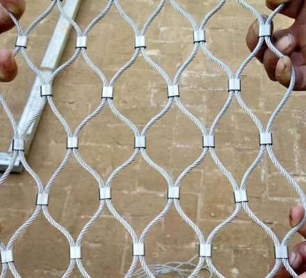 50*50mm Flexible Starke Edelstahl Seil Mesh Gebäude Vorhang Wand Grün Pflanzen Klettern
